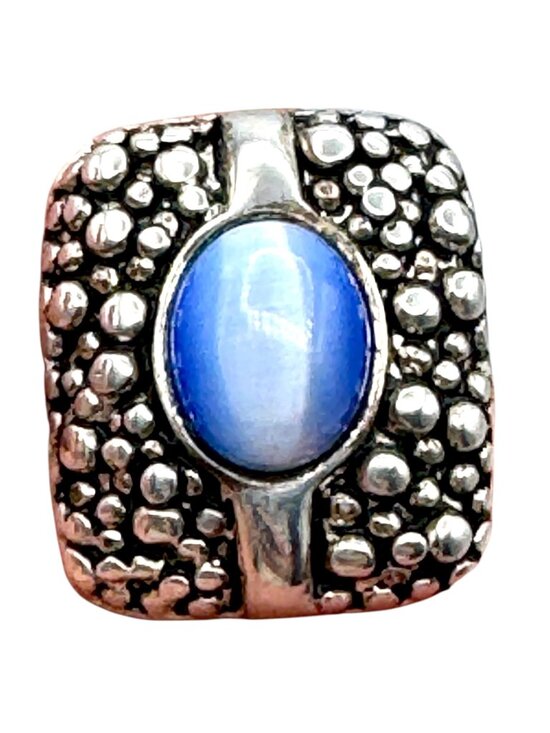 Premier Designs Jewelry - Premier Designs Moonglow Glass Clip Earrings Silver Plated Brutalist Modernist